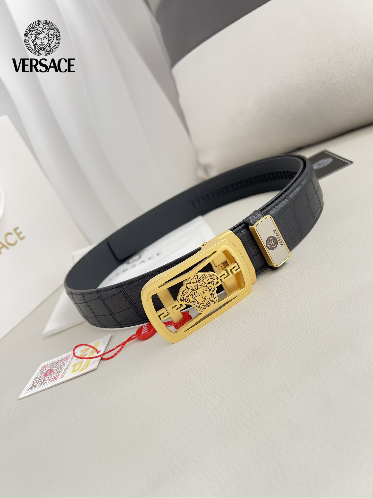 【VERSACE】(ヴェルサーチ) 3.5cmベルト メンズ 24706-BRAND OFF