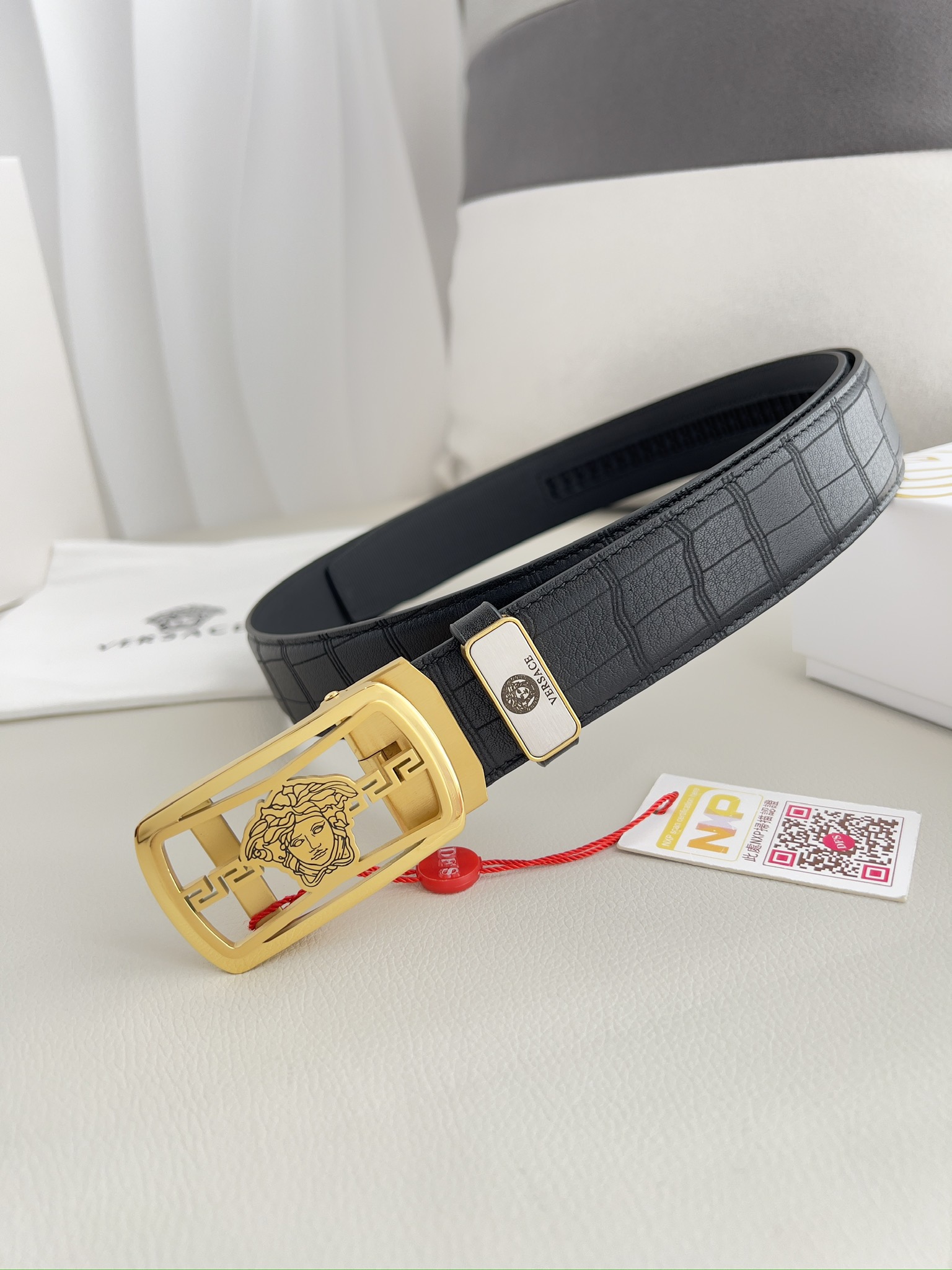 【VERSACE】(ヴェルサーチ) 3.5cmベルト メンズ 24706-BRAND OFF