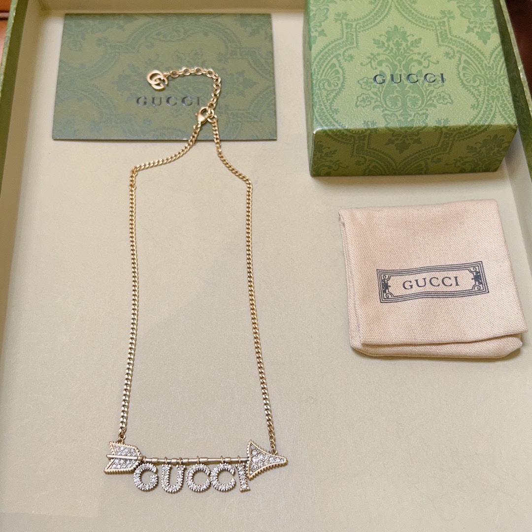 【GUCCI】ネックレス、新しいネックレス万能シンプルファッションオーナメント-BRAND OFF