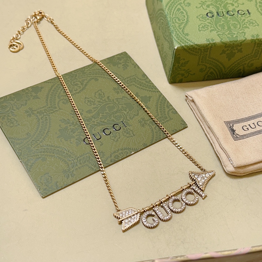 【GUCCI】ネックレス、新しいネックレス万能シンプルファッションオーナメント-BRAND OFF