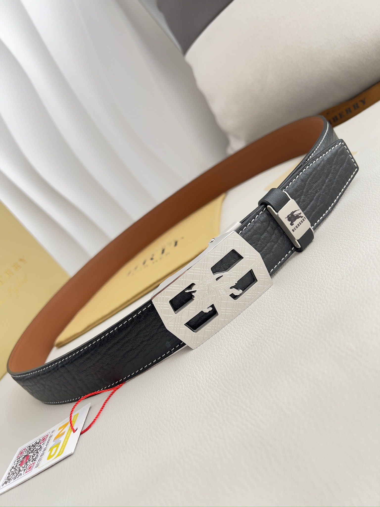 【BURBERRY】(バーバリー) 3.5cmベルト メンズ-BRAND OFF