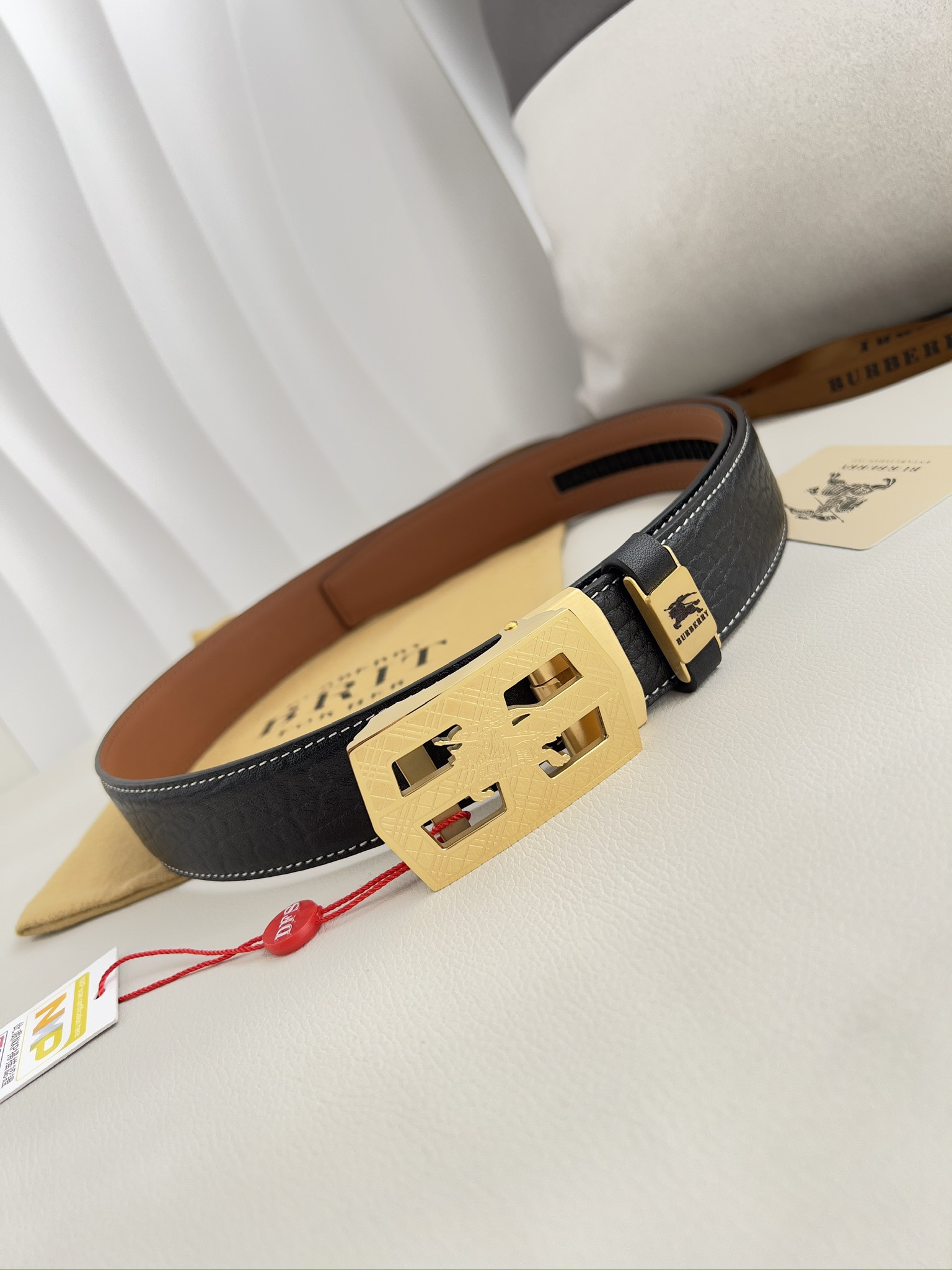 【BURBERRY】(バーバリー) 3.5cmベルト メンズ-BRAND OFF
