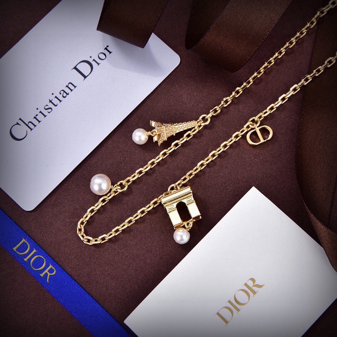 【DIOR】ネックレス、新しいネックレス万能シンプルファッションオーナメント-BRAND OFF