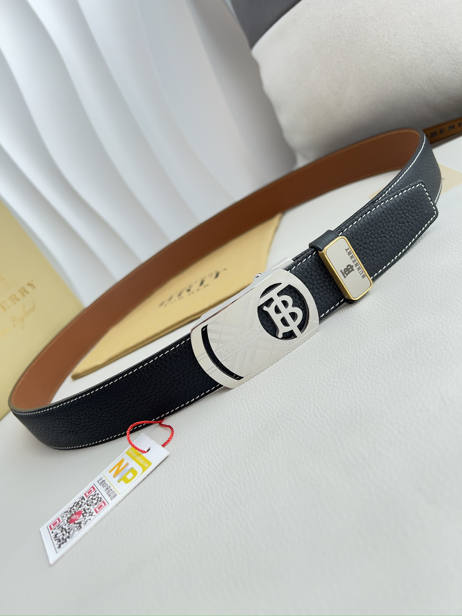 【BURBERRY】(バーバリー) 3.5cmベルト メンズ-BRAND OFF