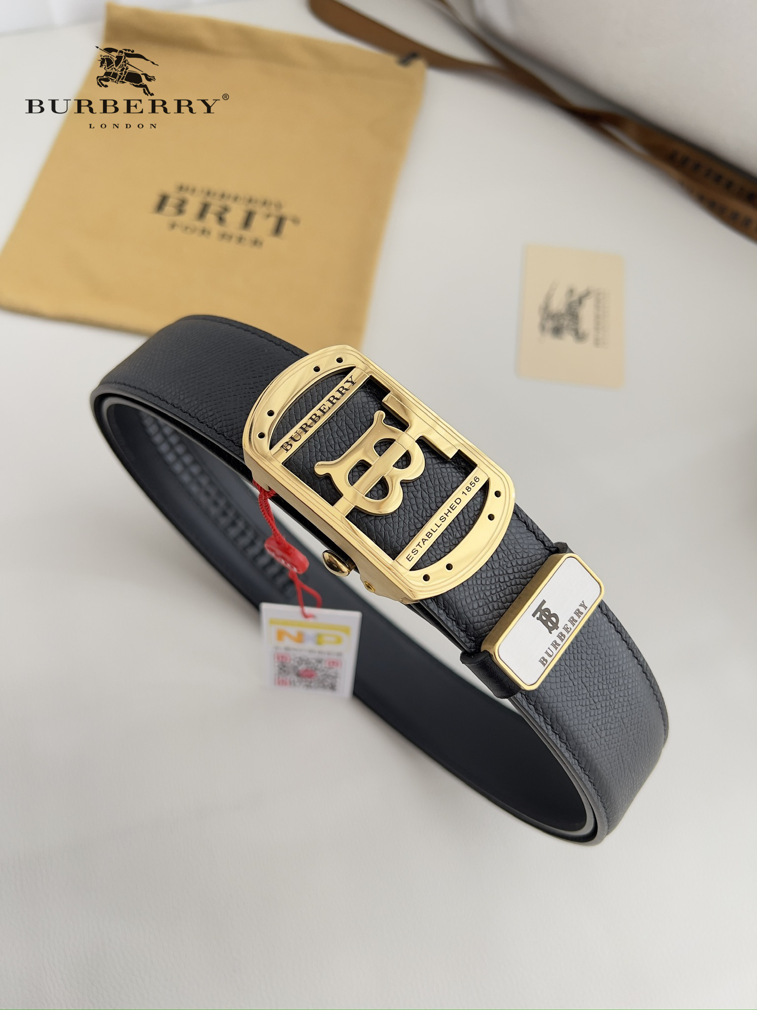 【BURBERRY】(バーバリー) 3.5cmベルト メンズ-BRAND OFF