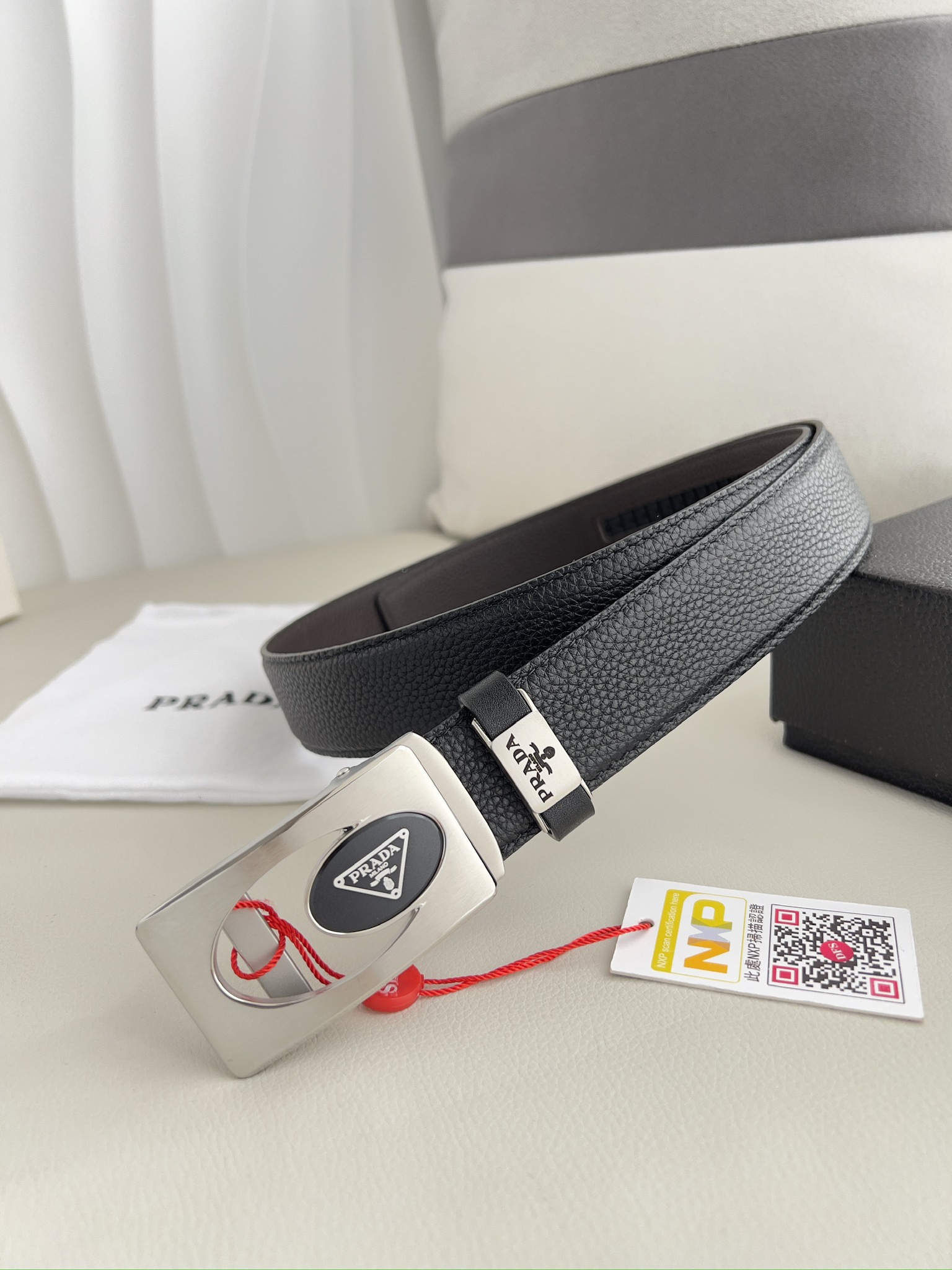 【PRADA】(プラダ) 3.5cmベルト メンズ-BRAND OFF