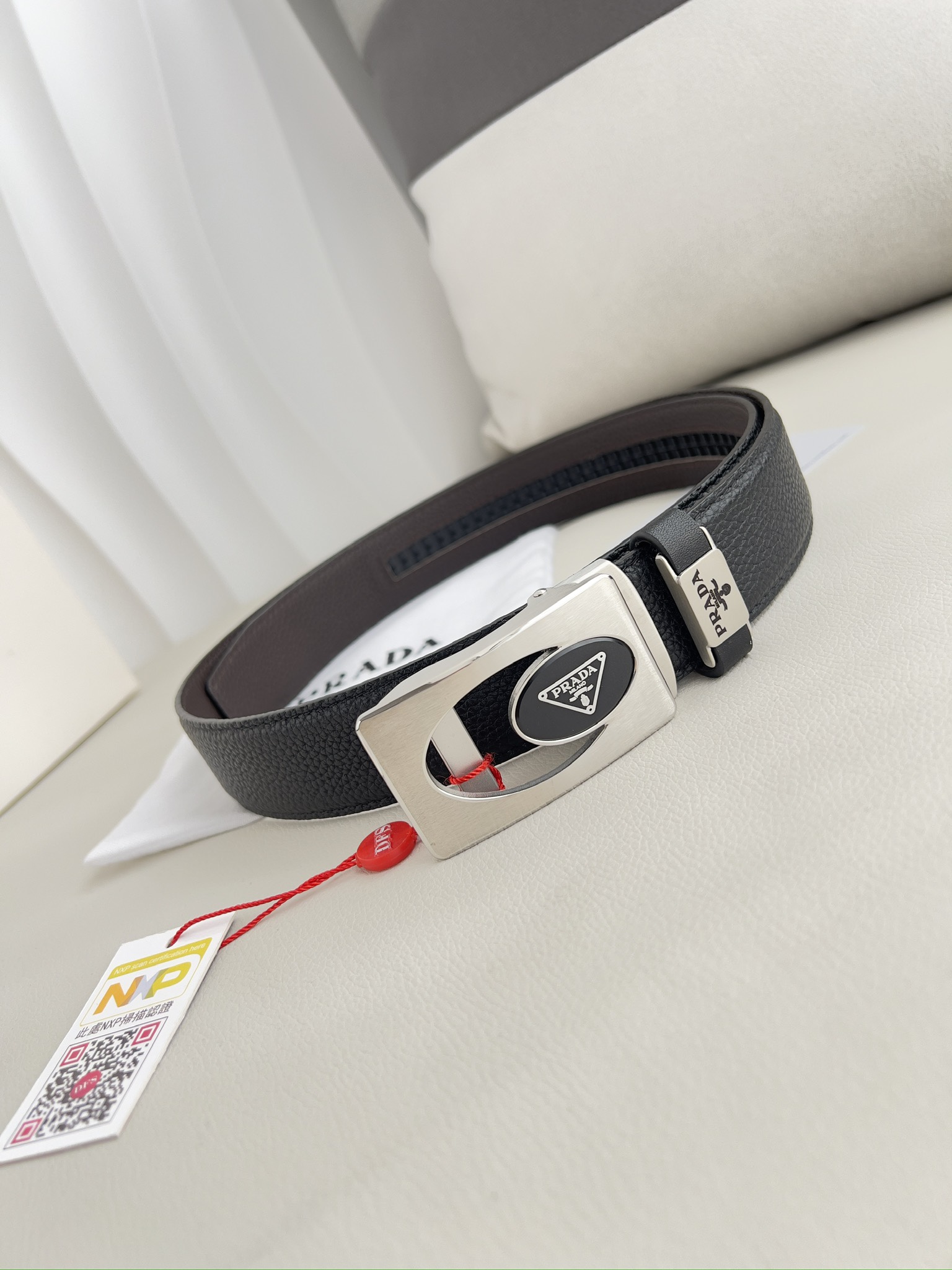 【PRADA】(プラダ) 3.5cmベルト メンズ-BRAND OFF