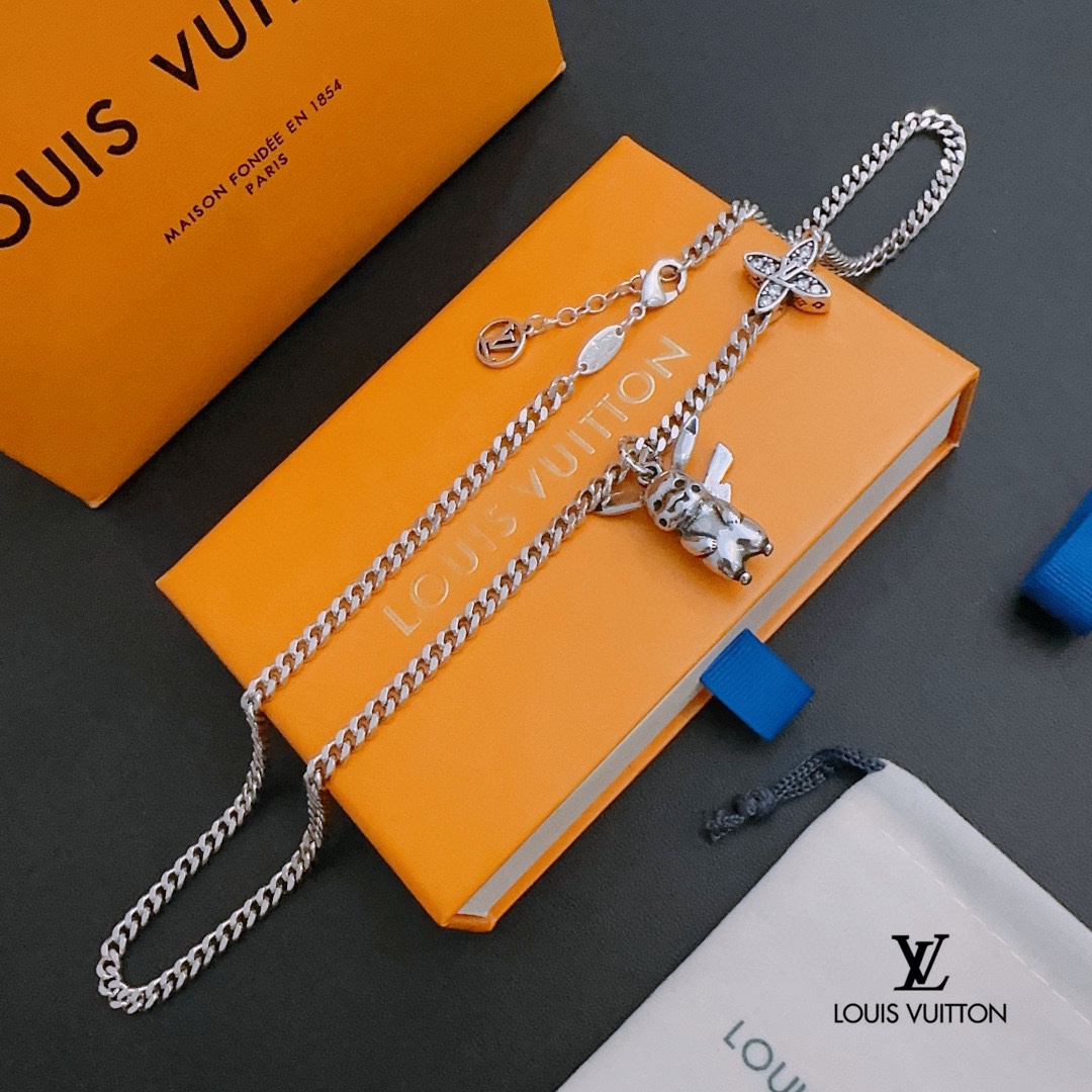 【LOUIS VUITTON】ネックレス、新しいネックレス万能シンプルファッションオーナメント-BRAND OFF