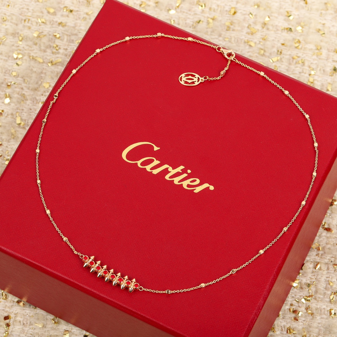 【CARTIER】ネックレス、新しいネックレス万能シンプルファッションオーナメント-BRAND OFF