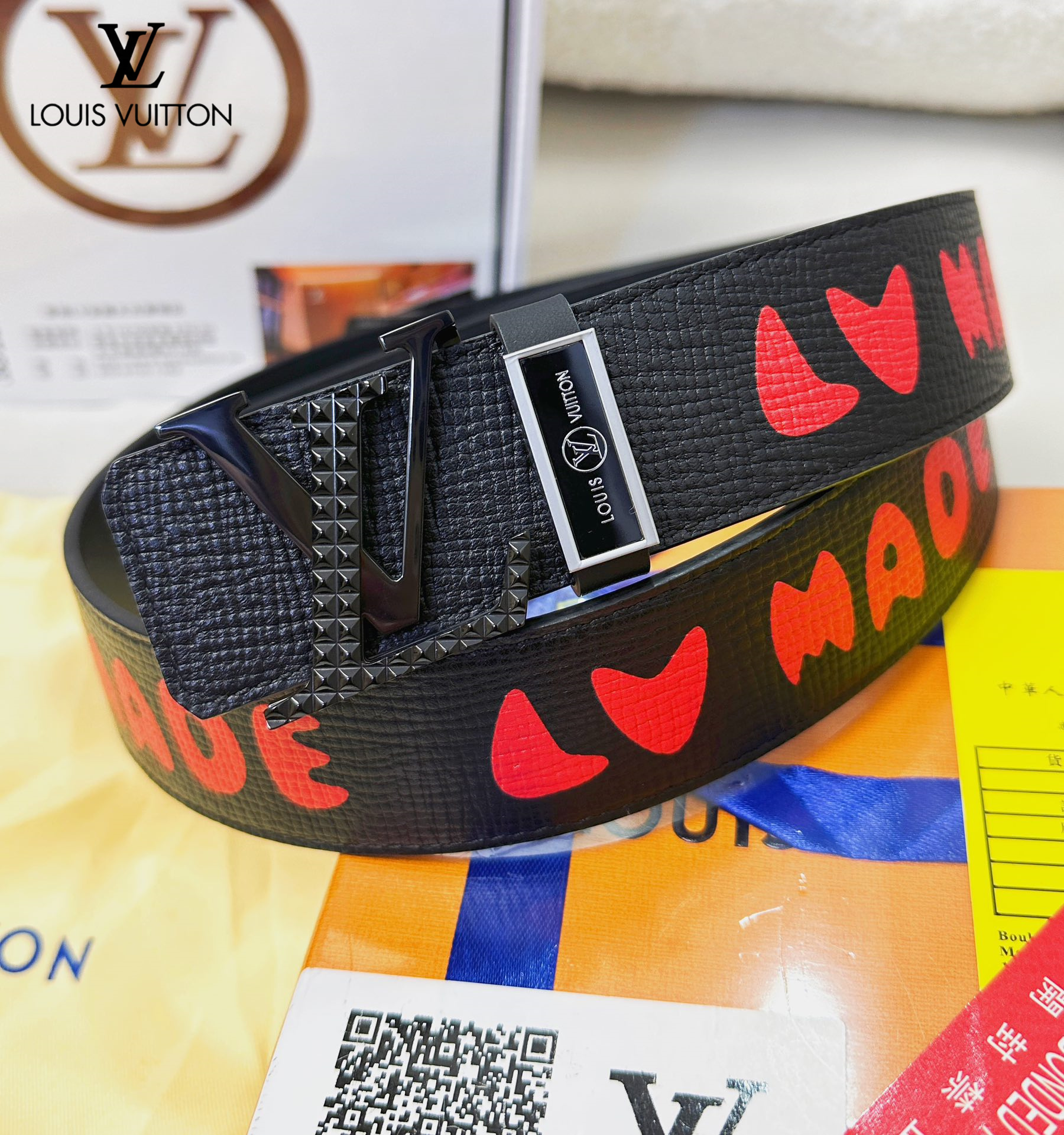 【LOUIS VUITTON】(ルイヴィトン) 3.8cmベルト メンズ-BRAND OFF