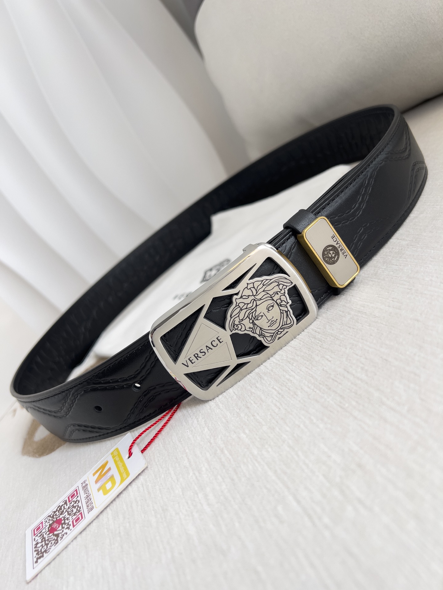 【VERSACE】(ヴェルサーチ) 3.8cmベルト メンズ 24706-BRAND OFF