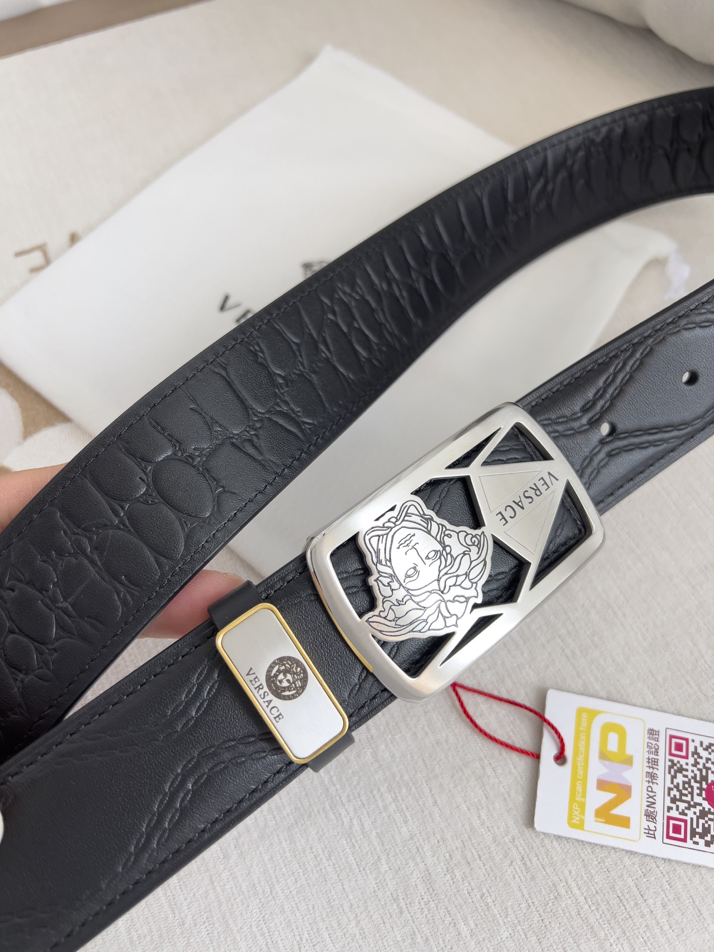 【VERSACE】(ヴェルサーチ) 3.8cmベルト メンズ 24706-BRAND OFF