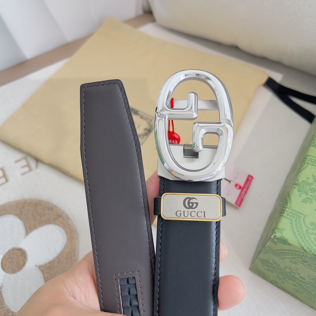 【GUCCI】(グッチ) 3.5cmベルト メンズ-BRAND OFF