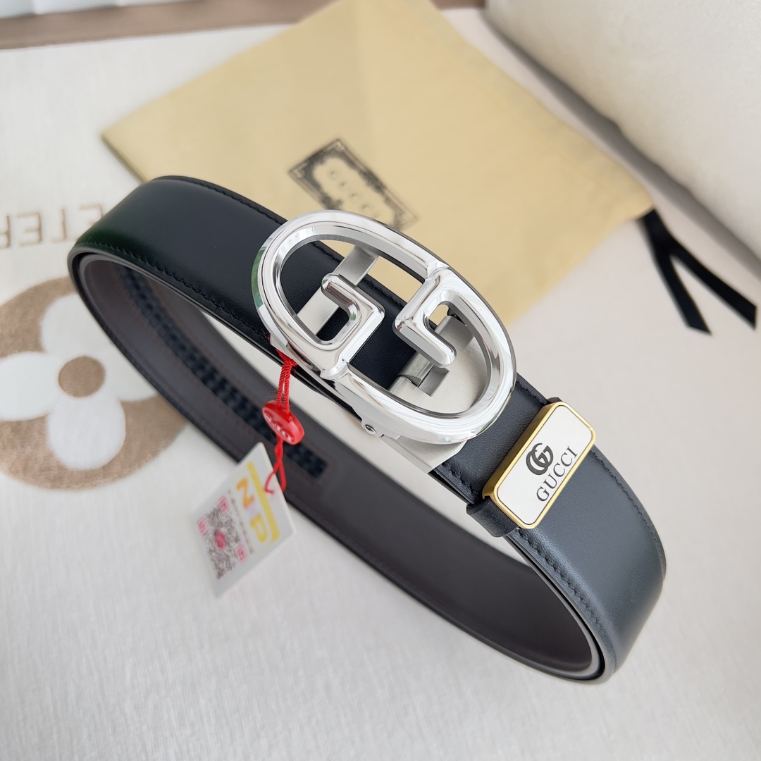 【GUCCI】(グッチ) 3.5cmベルト メンズ-BRAND OFF
