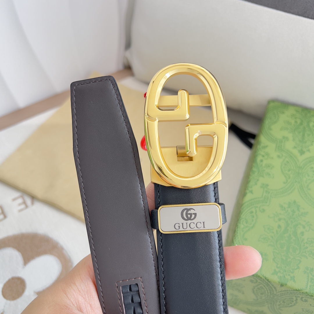 【GUCCI】(グッチ) 3.5cmベルト メンズ-BRAND OFF