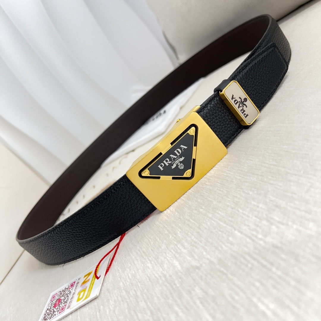 【PRADA】(プラダ) 3.5cmベルト メンズ-BRAND OFF