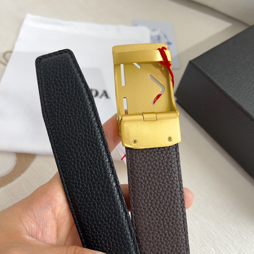【PRADA】(プラダ) 3.5cmベルト メンズ-BRAND OFF