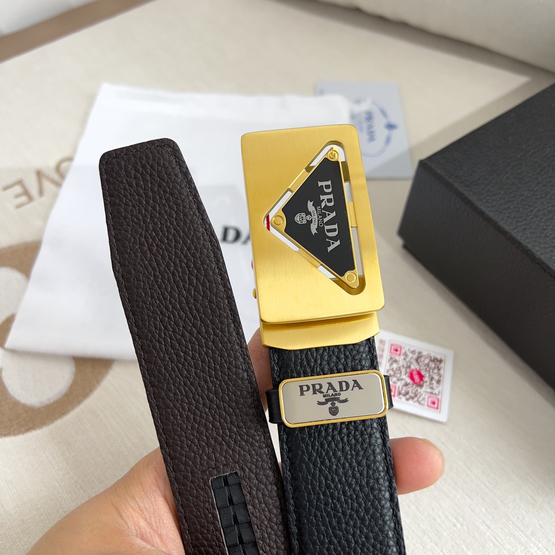 【PRADA】(プラダ) 3.5cmベルト メンズ-BRAND OFF