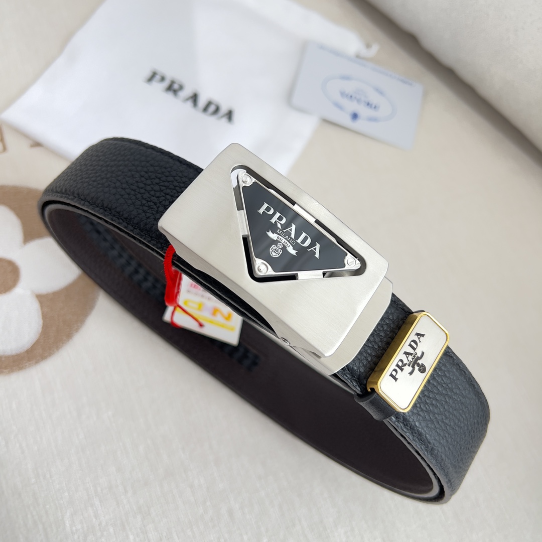 【PRADA】(プラダ) 3.5cmベルト メンズ-BRAND OFF