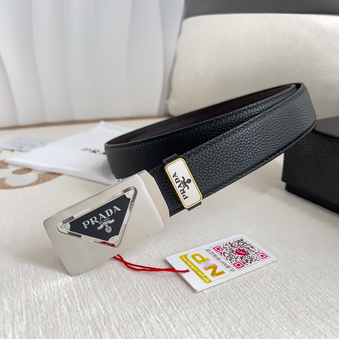 【PRADA】(プラダ) 3.5cmベルト メンズ-BRAND OFF