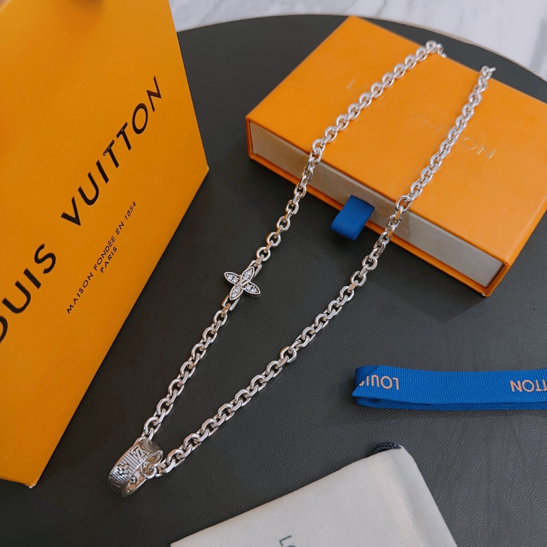 【LOUIS VUITTON】ネックレス、新しいネックレス万能シンプルファッションオーナメント-BRAND OFF