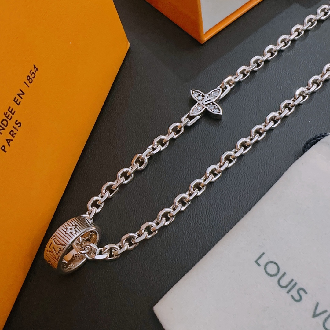 【LOUIS VUITTON】ネックレス、新しいネックレス万能シンプルファッションオーナメント-BRAND OFF