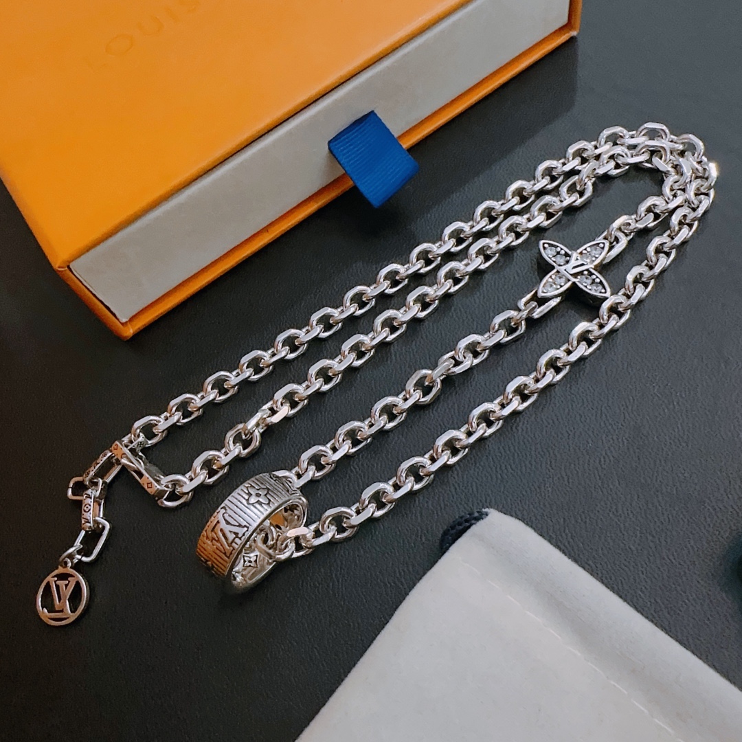 【LOUIS VUITTON】ネックレス、新しいネックレス万能シンプルファッションオーナメント-BRAND OFF