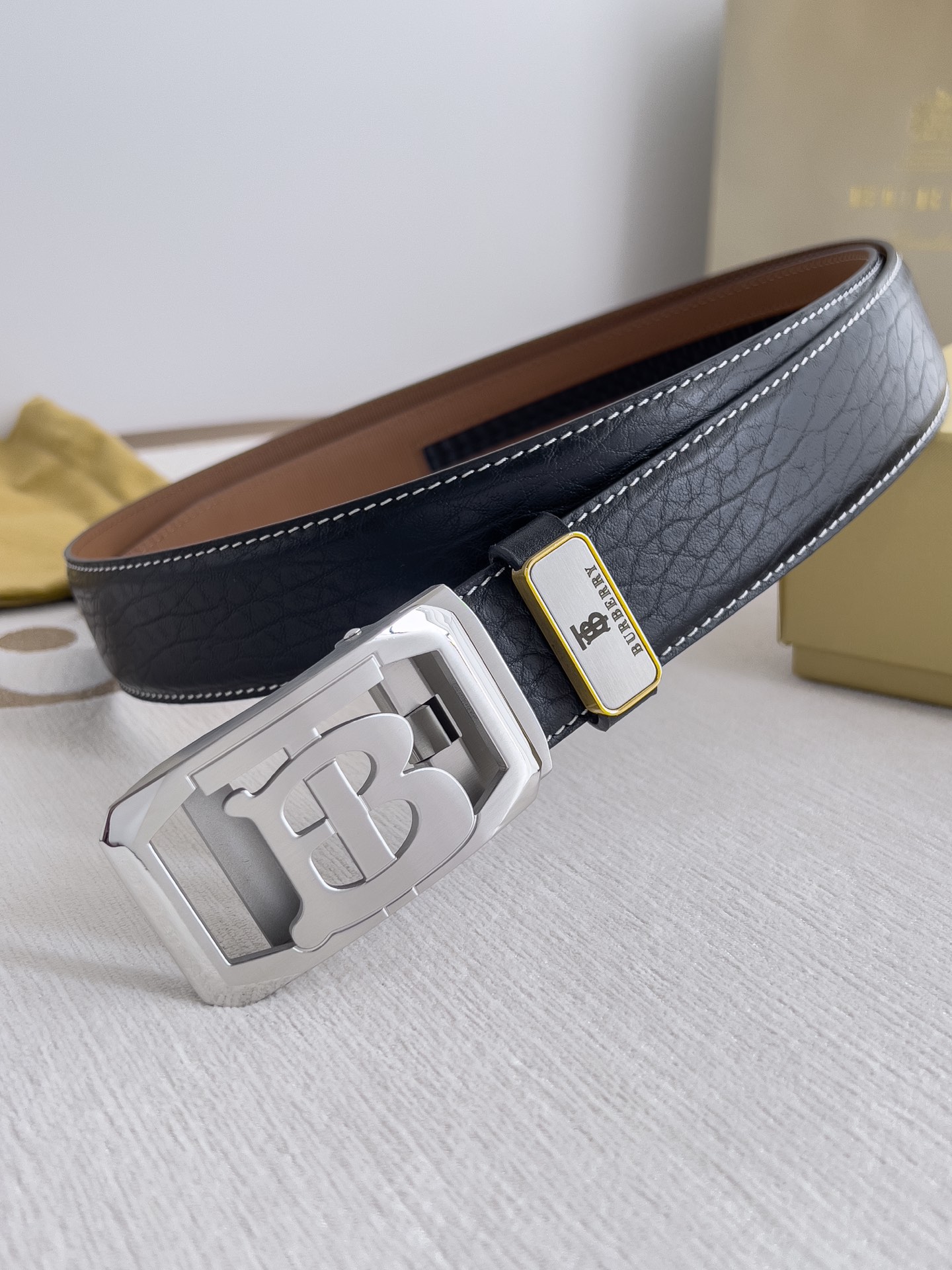 【2026】【BURBERRY】(バーバリー) 3.5cmベルト メンズ-BRAND OFF