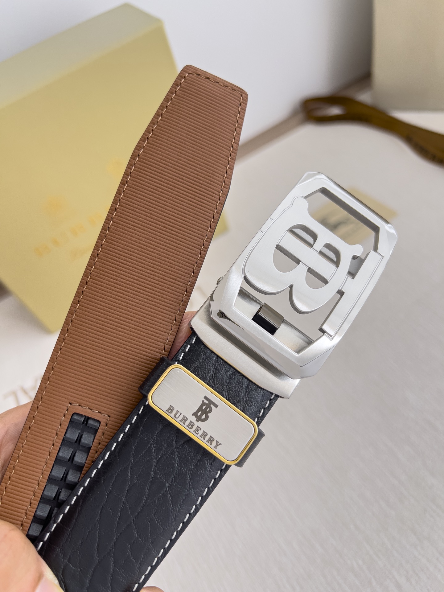 【2026】【BURBERRY】(バーバリー) 3.5cmベルト メンズ-BRAND OFF