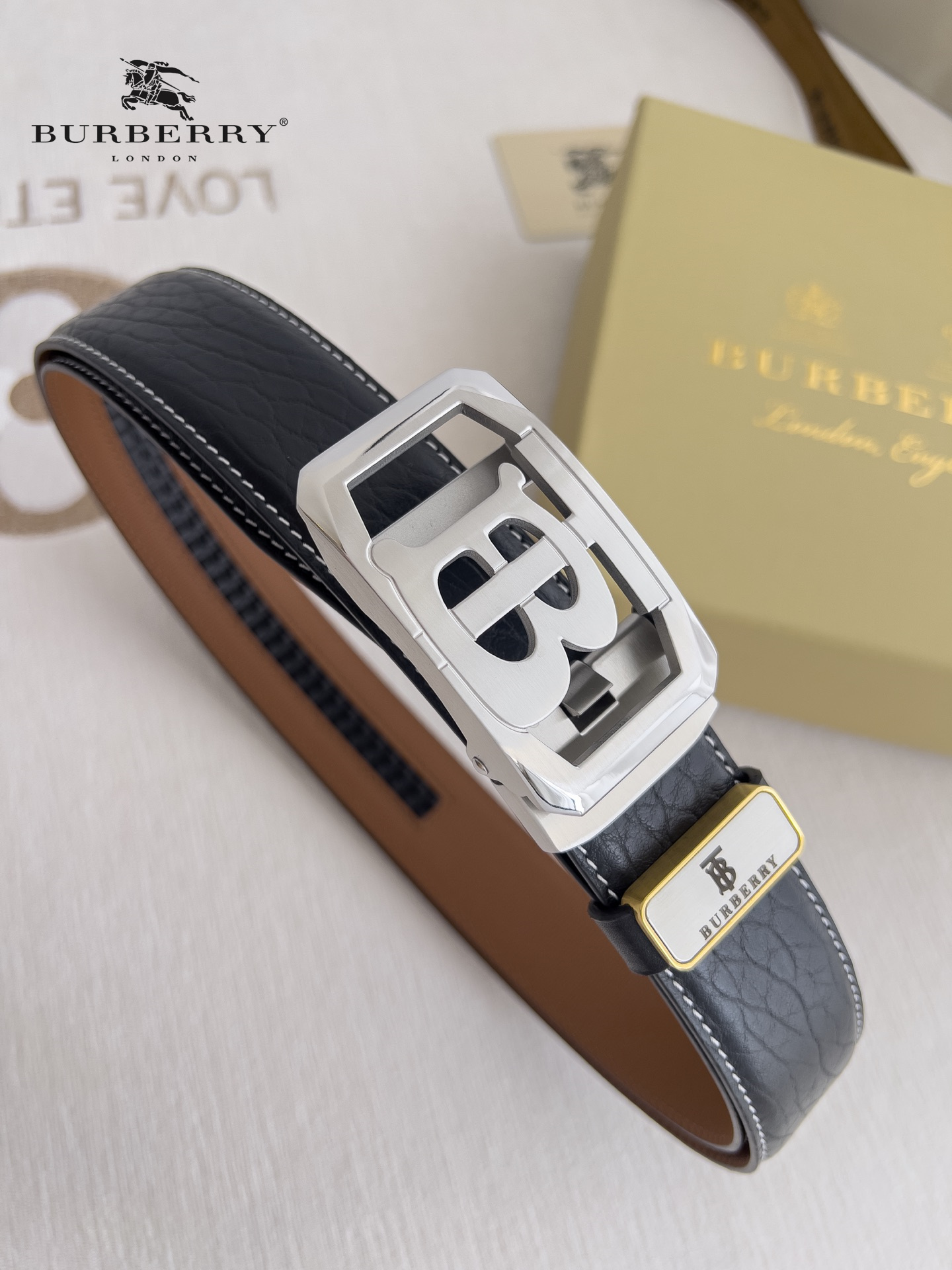 【2026】【BURBERRY】(バーバリー) 3.5cmベルト メンズ-BRAND OFF