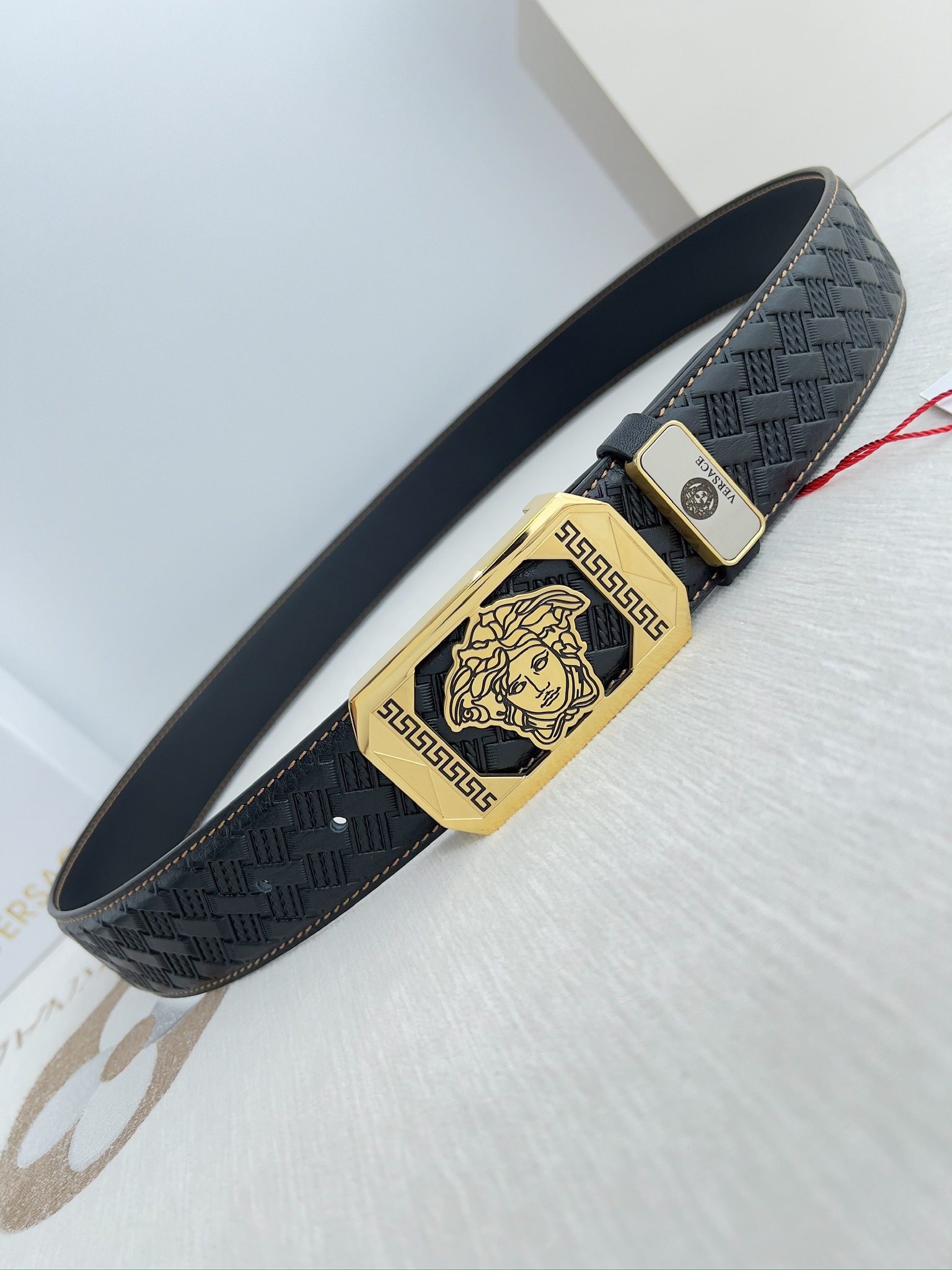【VERSACE】(ヴェルサーチ) 3.8cmベルト メンズ-BRAND OFF