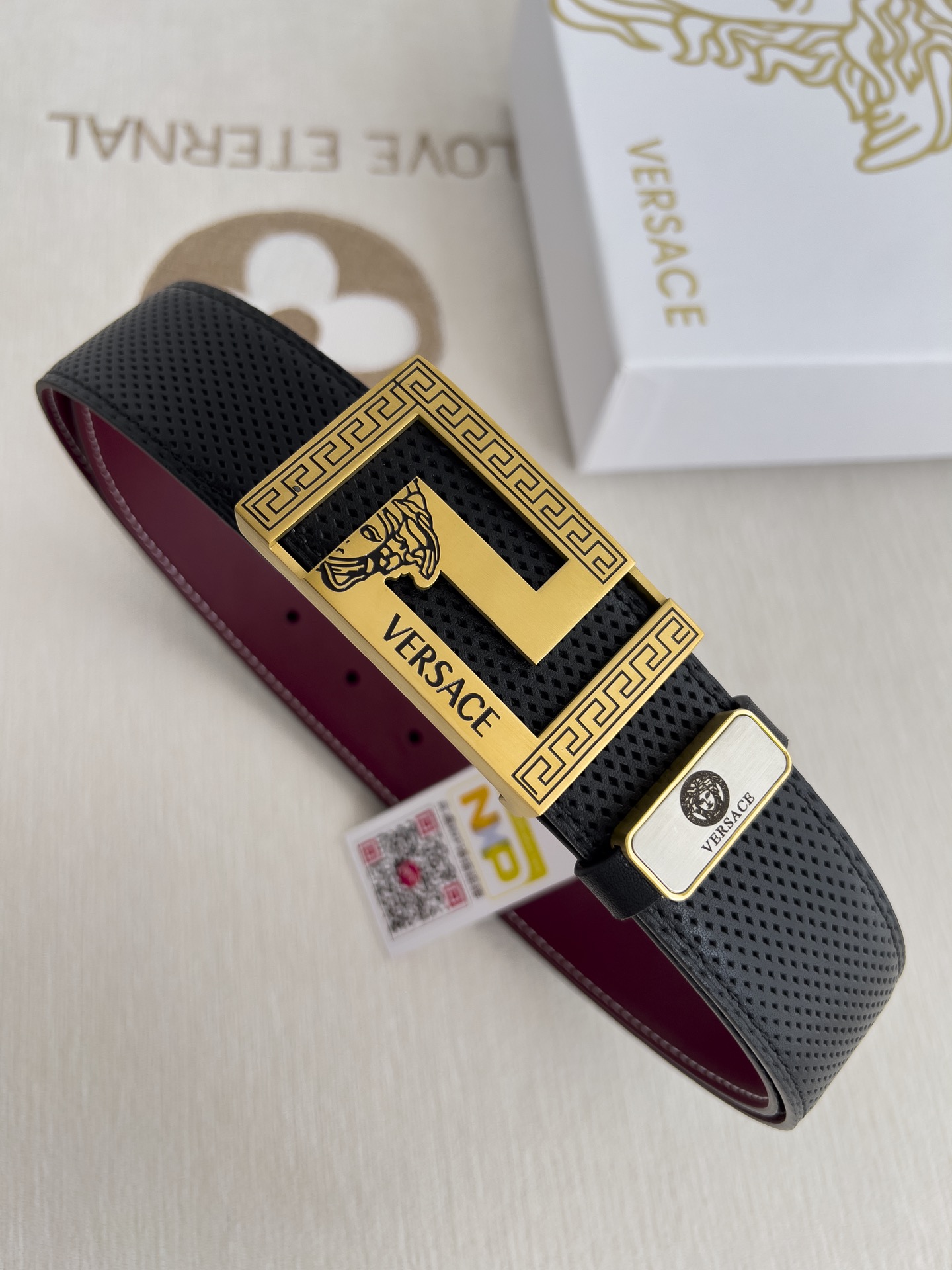 【2026】【VERSACE】(ヴェルサーチ) 3.8cmベルト メンズ 24706-BRAND OFF