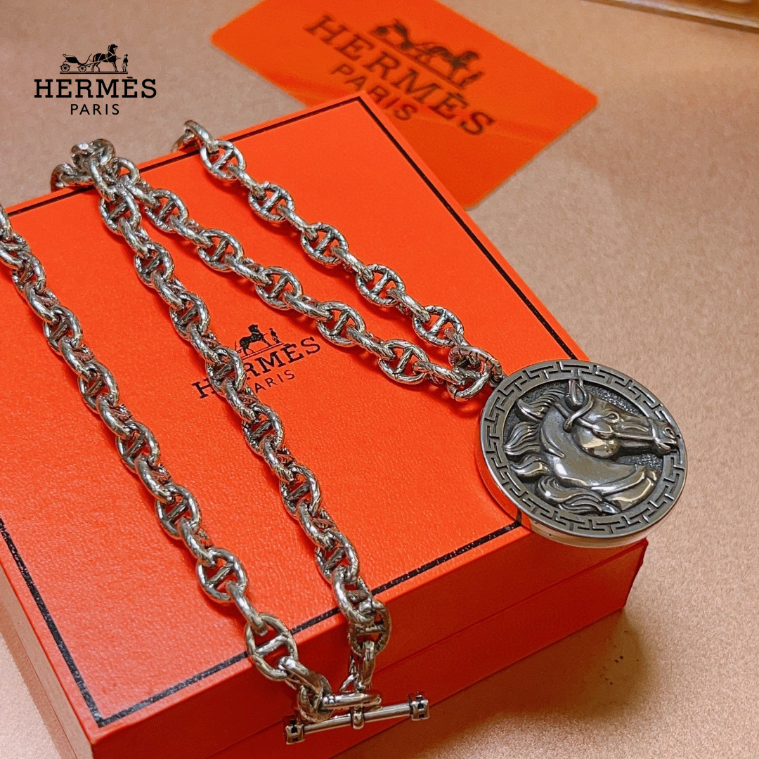 【2026】【HERMES】ネックレス、新しいネックレス万能シンプルファッションオーナメント-BRAND OFF