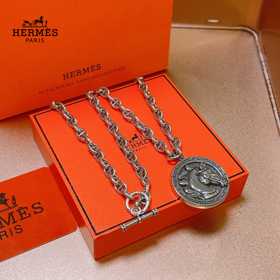 【2026】【HERMES】ネックレス、新しいネックレス万能シンプルファッションオーナメント-BRAND OFF