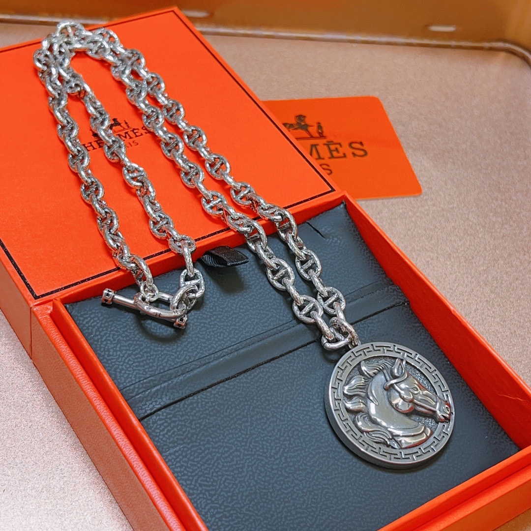 【2026】【HERMES】ネックレス、新しいネックレス万能シンプルファッションオーナメント-BRAND OFF