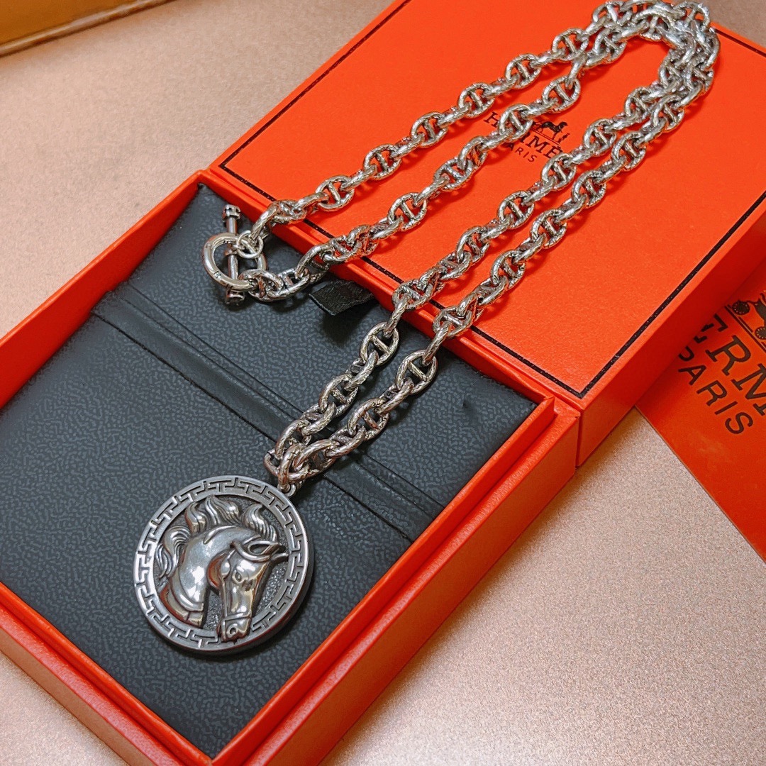 【2026】【HERMES】ネックレス、新しいネックレス万能シンプルファッションオーナメント-BRAND OFF