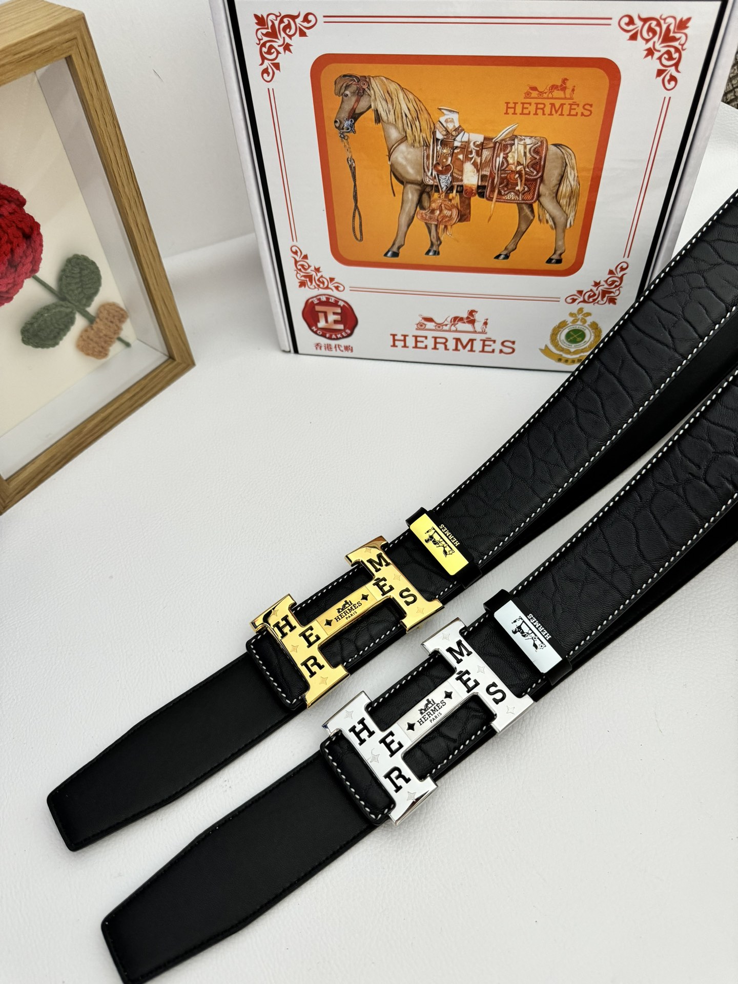 【Hermès】(エルメス) 3.8cmベルト メンズ-BRAND OFF