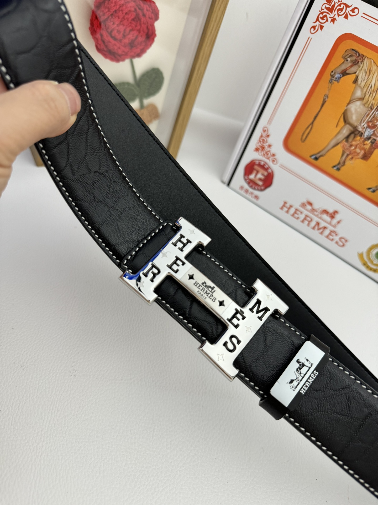 【Hermès】(エルメス) 3.8cmベルト メンズ-BRAND OFF