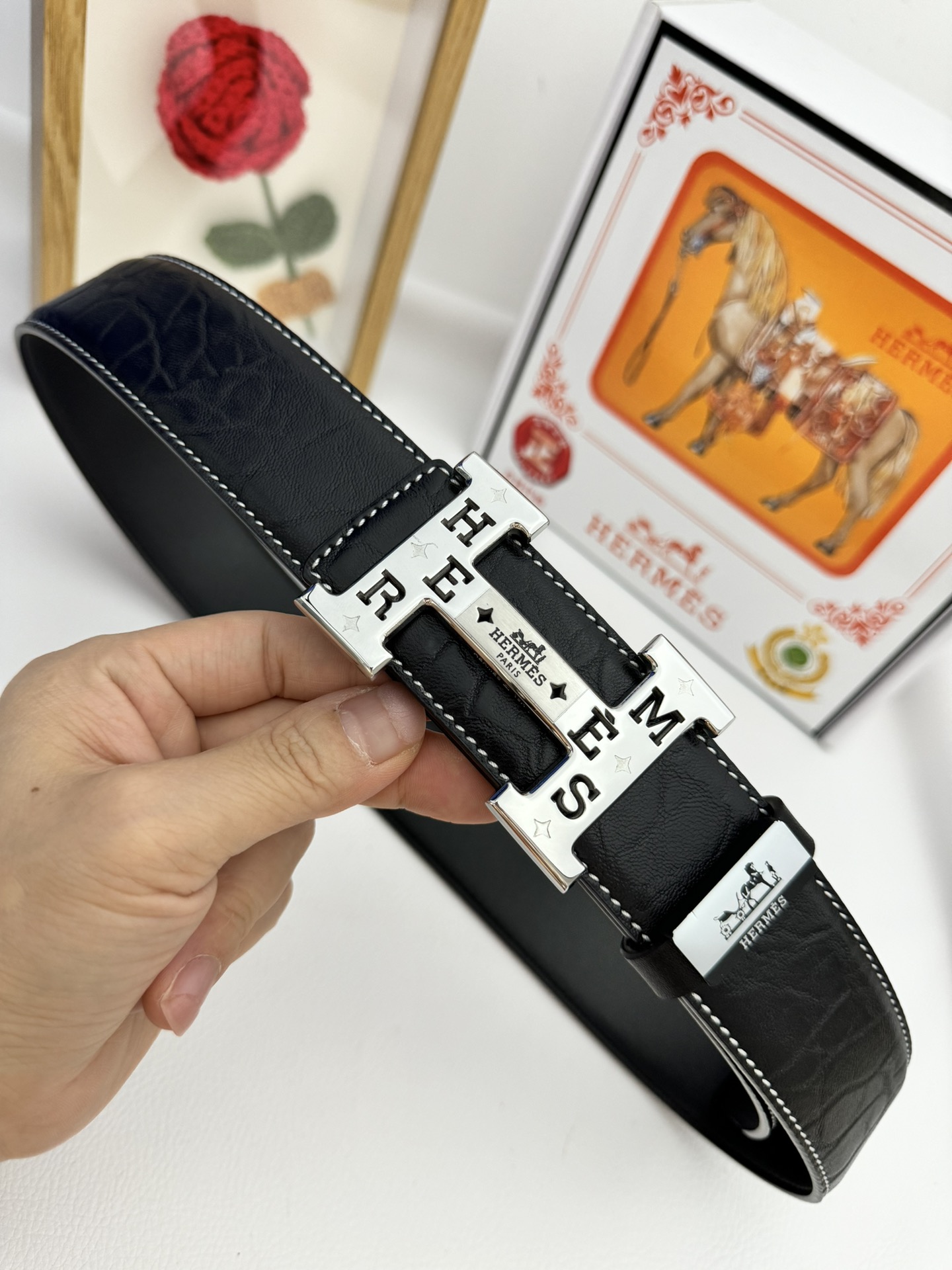 【Hermès】(エルメス) 3.8cmベルト メンズ-BRAND OFF