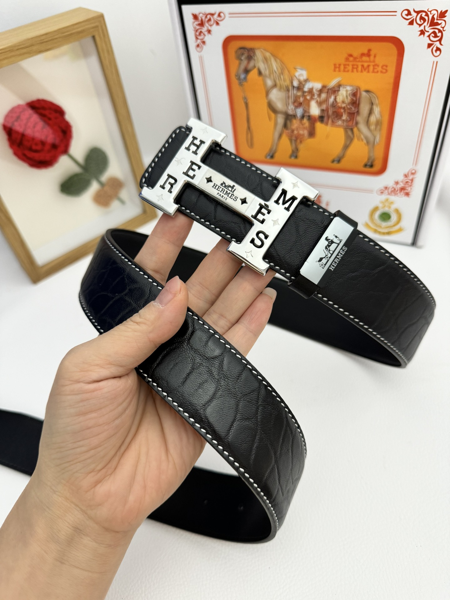 【Hermès】(エルメス) 3.8cmベルト メンズ-BRAND OFF