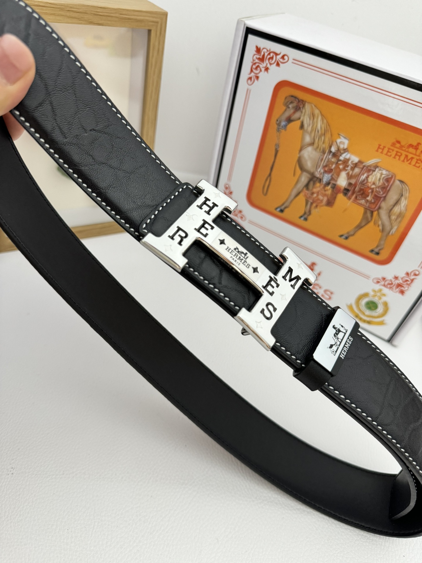 【Hermès】(エルメス) 3.8cmベルト メンズ-BRAND OFF