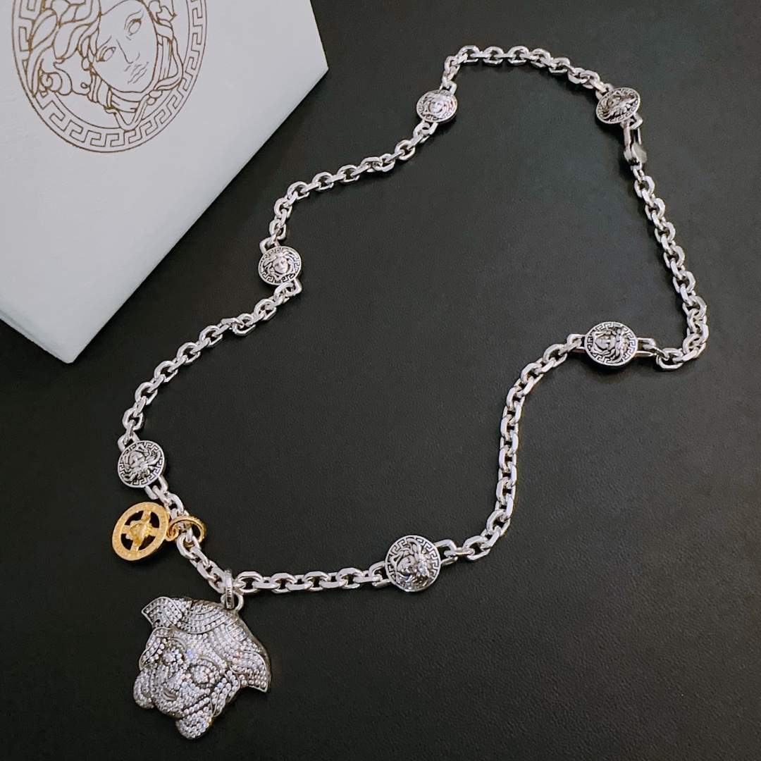 【VERSACE】ネックレス、新しいネックレス万能シンプルファッションオーナメント 2474-BRAND OFF