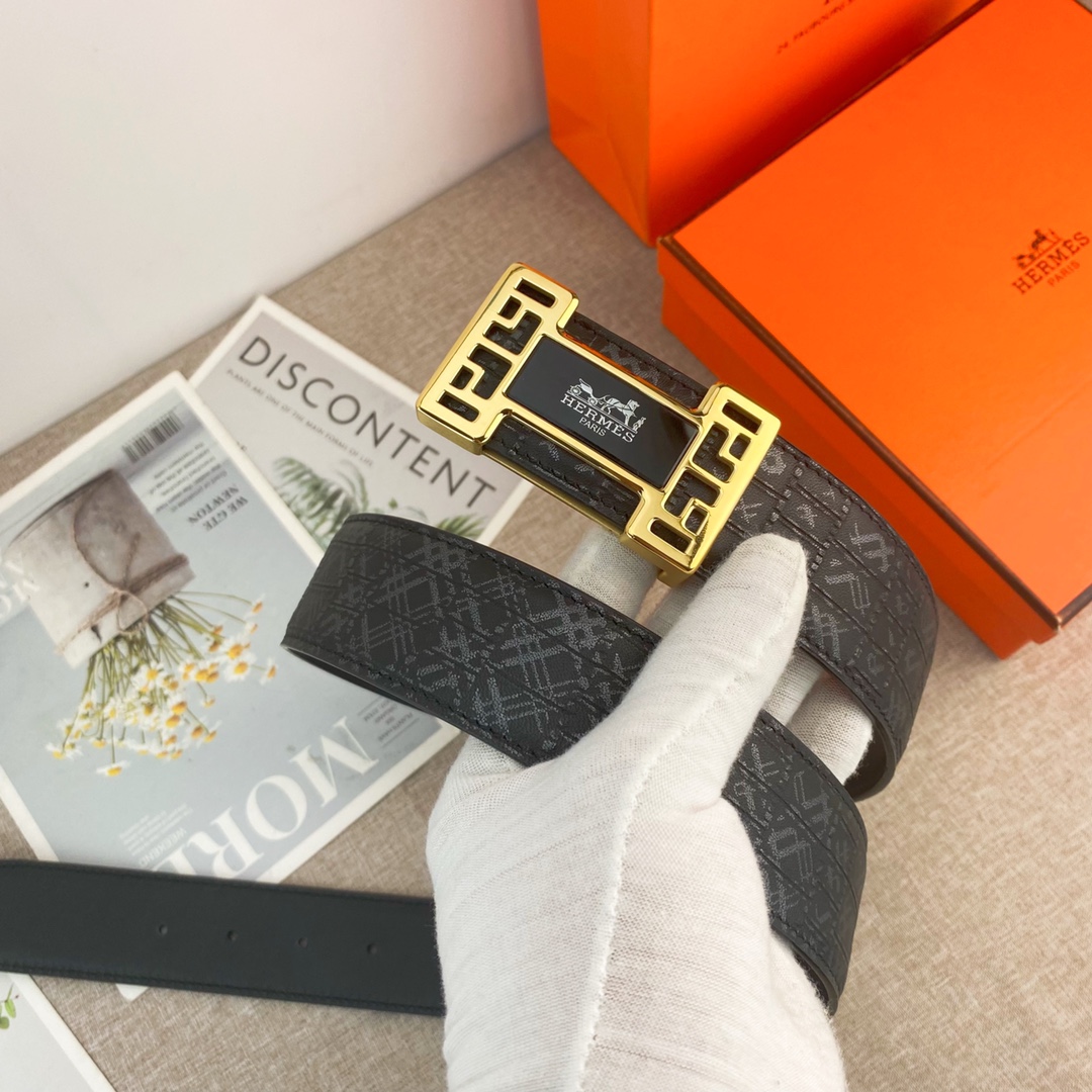 【Hermès】(エルメス) 3.8cmベルト メンズ-BRAND OFF