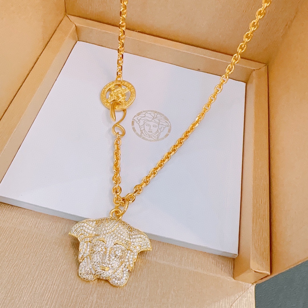【VERSACE】ネックレス、新しいネックレス万能シンプルファッションオーナメント 2474-BRAND OFF