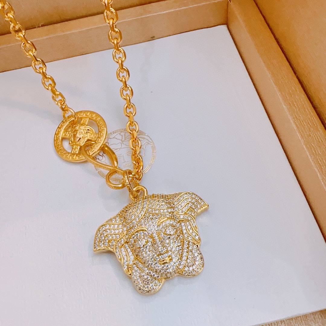 【VERSACE】ネックレス、新しいネックレス万能シンプルファッションオーナメント 2474-BRAND OFF
