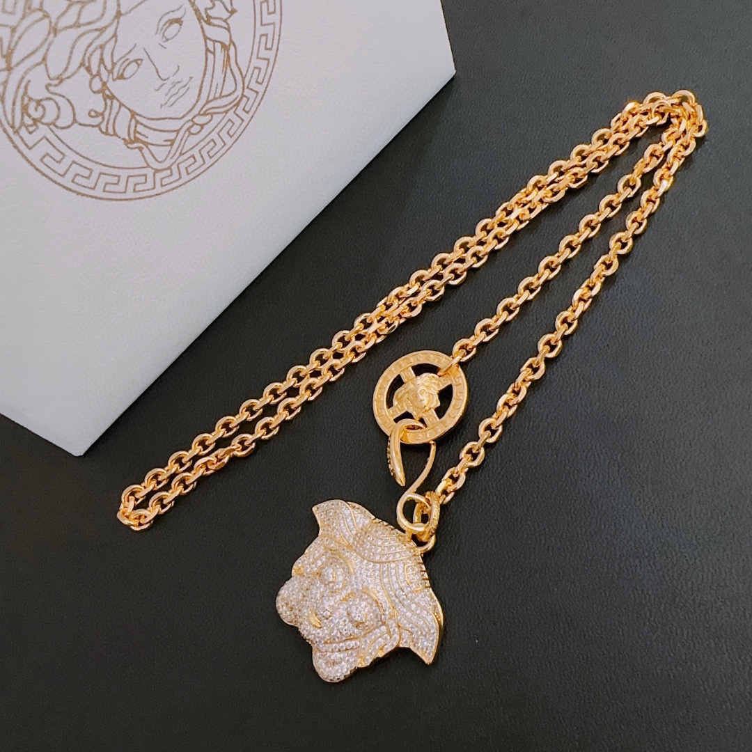 【VERSACE】ネックレス、新しいネックレス万能シンプルファッションオーナメント 2474-BRAND OFF