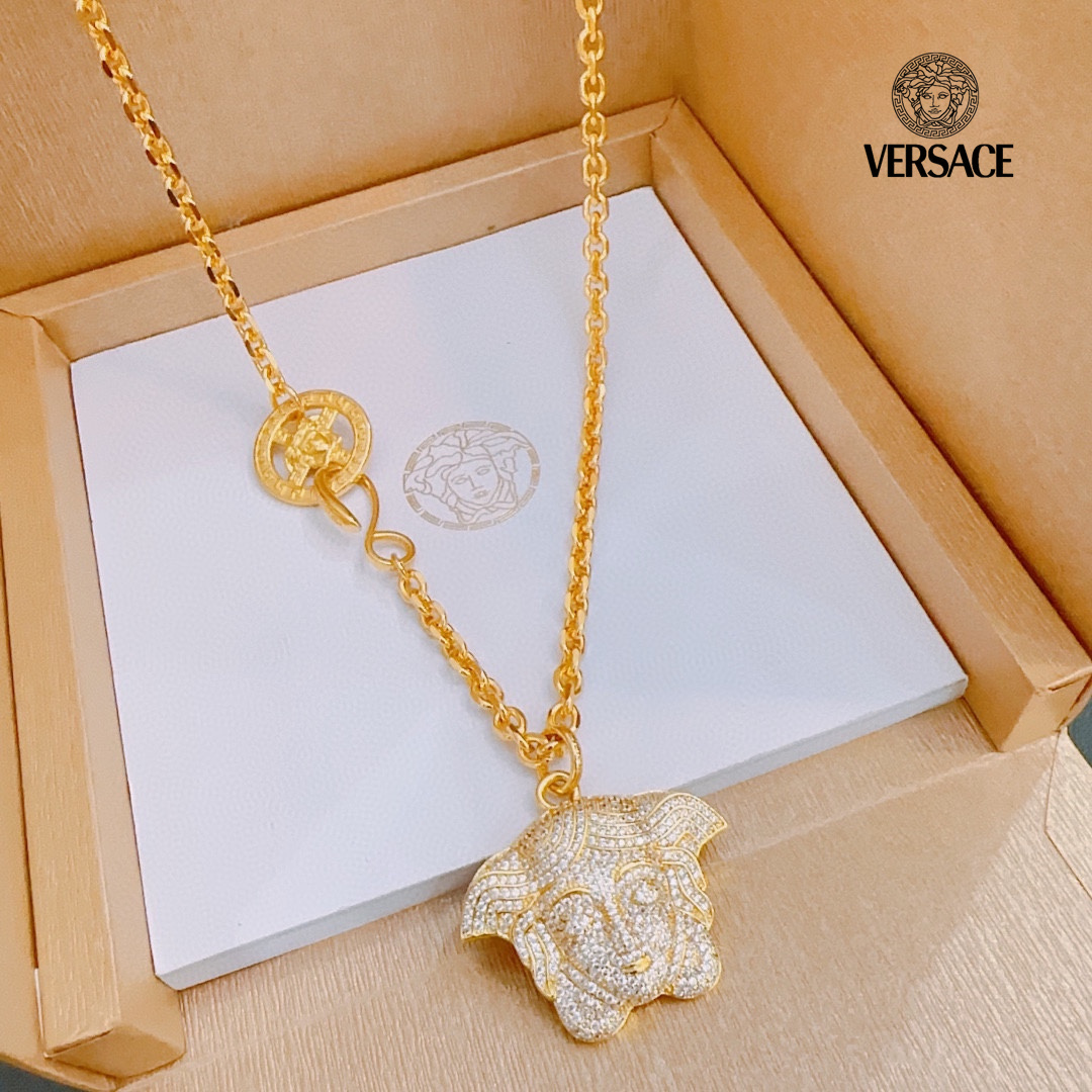 【VERSACE】ネックレス、新しいネックレス万能シンプルファッションオーナメント 2474-BRAND OFF