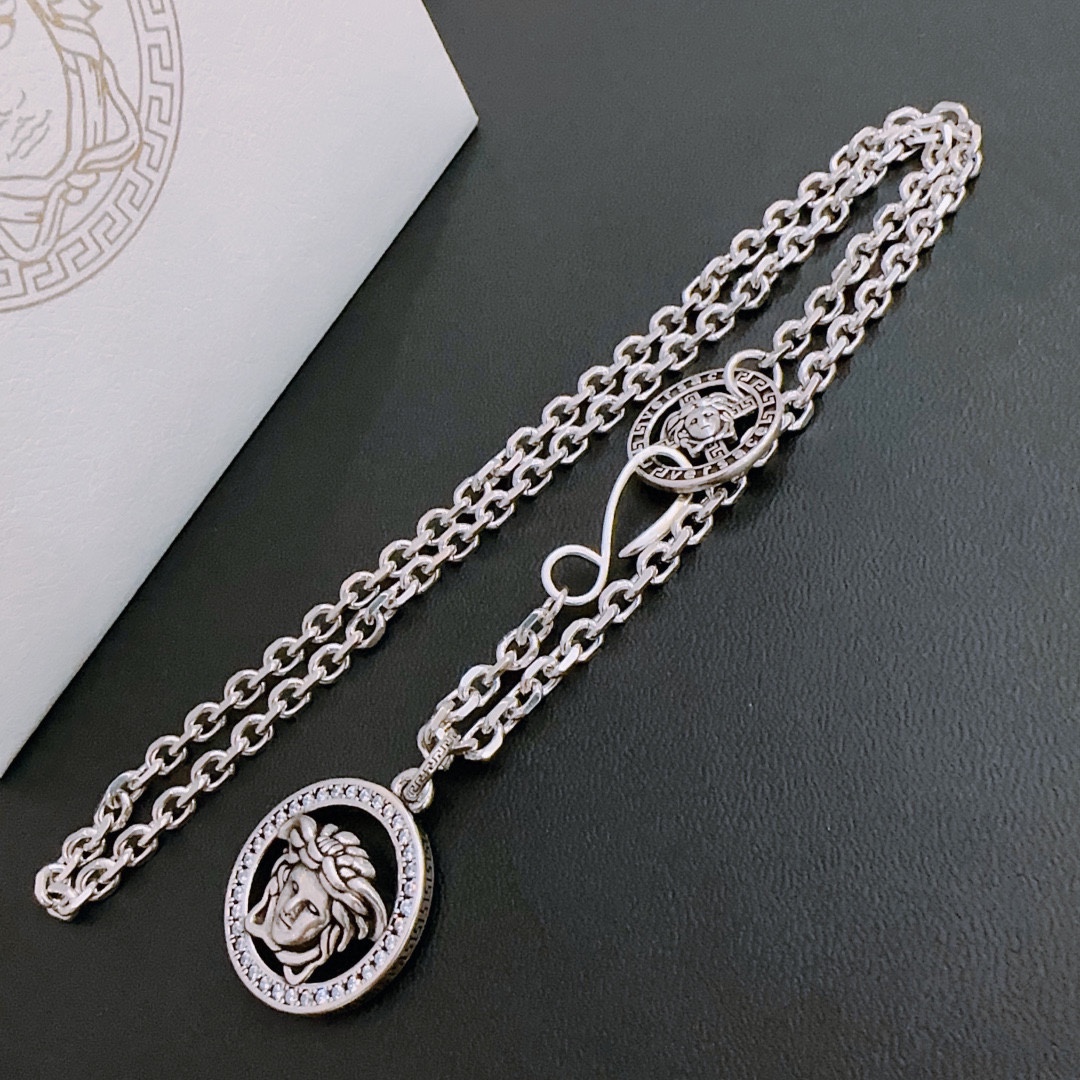 【VERSACE】ネックレス、新しいネックレス万能シンプルファッションオーナメント 2474-BRAND OFF