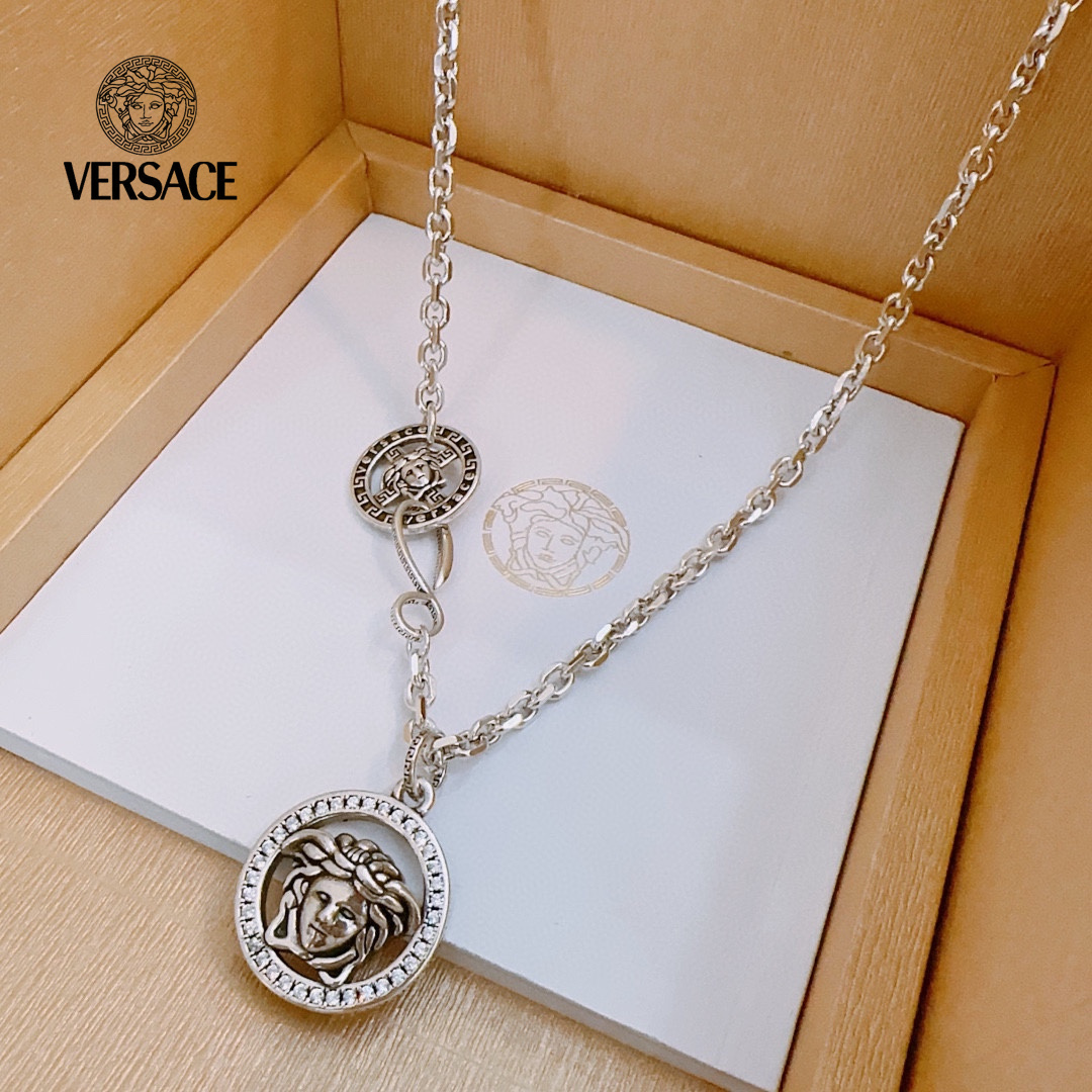 【VERSACE】ネックレス、新しいネックレス万能シンプルファッションオーナメント 2474-BRAND OFF