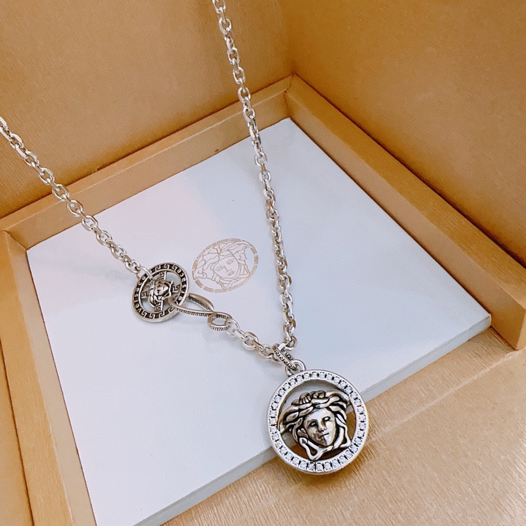 【VERSACE】ネックレス、新しいネックレス万能シンプルファッションオーナメント 2474-BRAND OFF